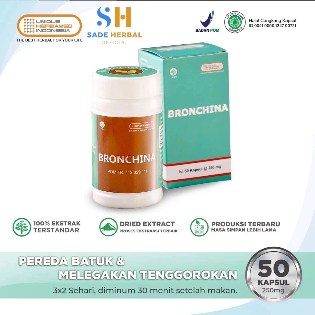 Herbal Bronchina Herbamed - Obat Herbal Bronkitis - Penyakit ISPA - Gambar 5