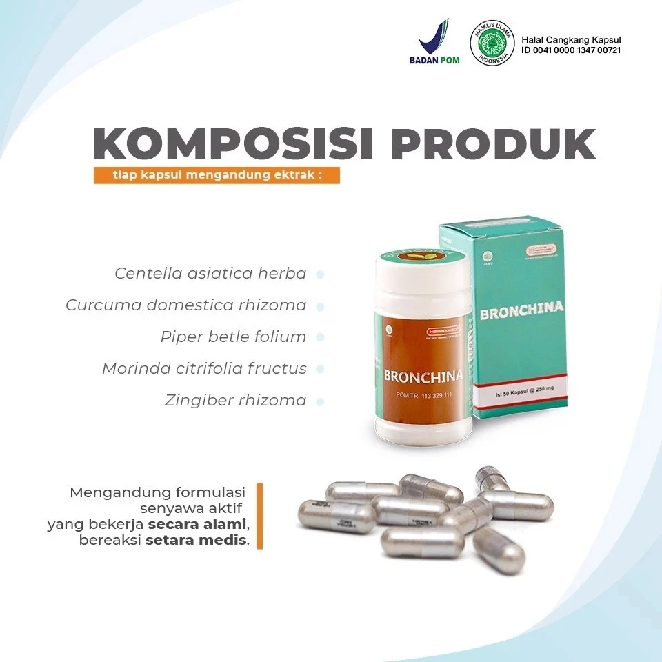 Herbal Bronchina Herbamed - Obat Herbal Bronkitis - Penyakit ISPA - Gambar 4