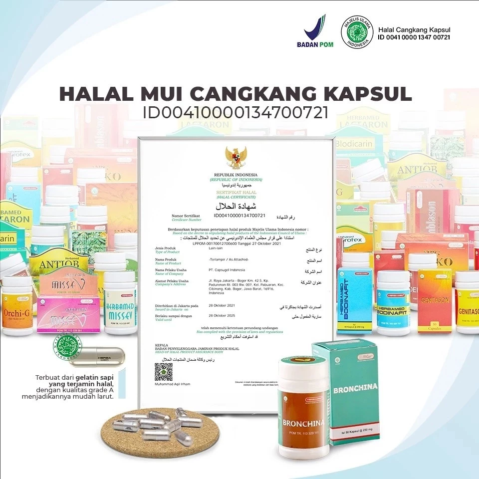 Herbal Bronchina Herbamed - Obat Herbal Bronkitis - Penyakit ISPA - Gambar 2