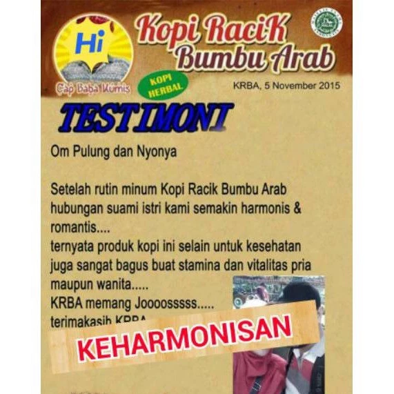 KRBA - Kopi Racik Bumbu Arab KRBA Asli Murah Kemasan Baru 2025 - Gambar 5