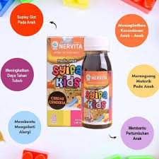 Syifa Kids Syifakids Nervita Cerdas Cendekia - Madu Herbal Kecerdasan Otak Anak - Herbal Indo Utama - Gambar 2