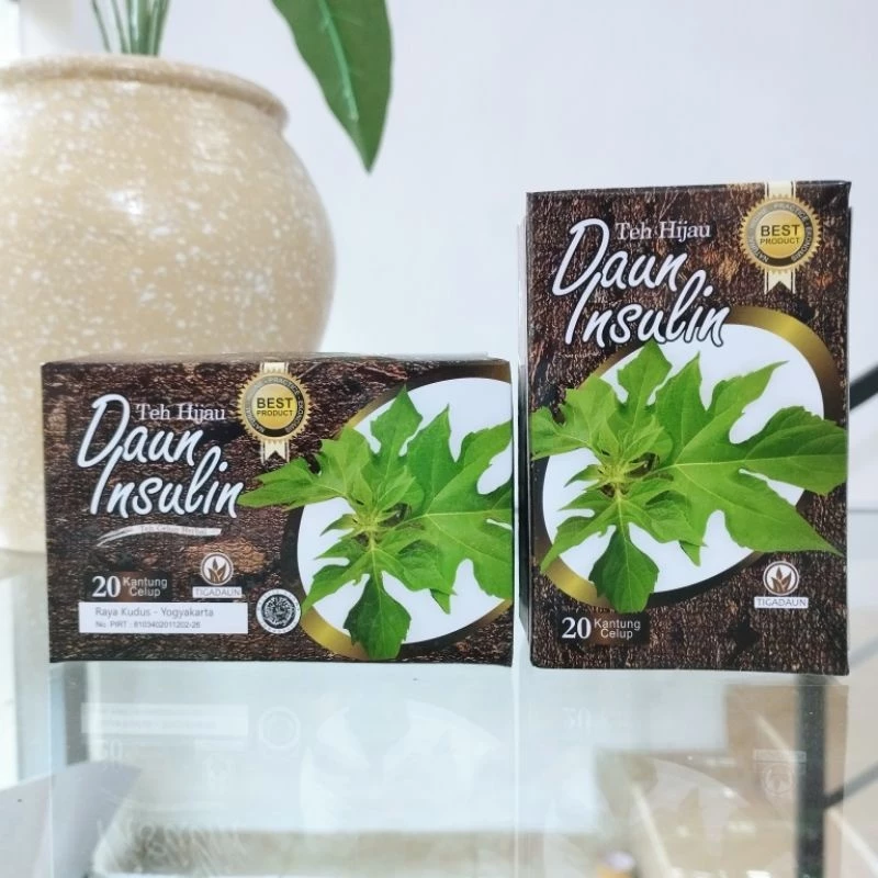 Teh Daun Insulin Celup Isi 20 Pcs Cap Tiga Daun - Grosir Teh Daun Insulin Diabetes - Gambar 2
