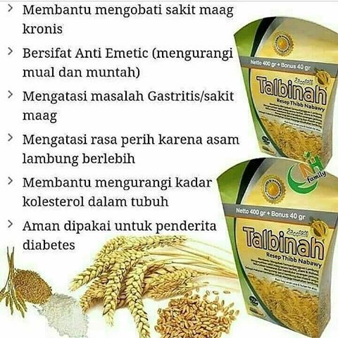 Tepung Talbinah Original Asli Murah - Obat Asam Lambung - Talbinah Tepung Gandum Sereal - Gambar 4
